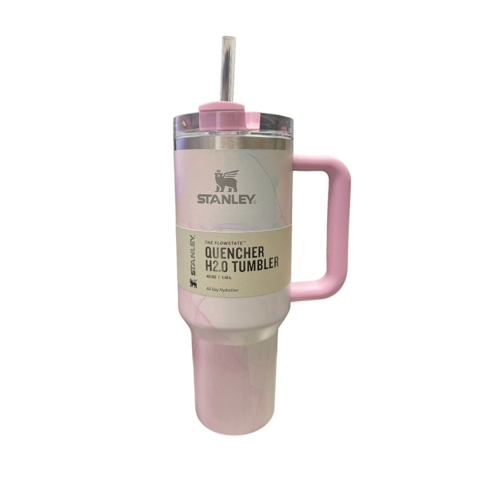 Stanley 40 oz Stainless Steel H2.0 Flowstate Quencher Tumbler - Watercolor Tulle